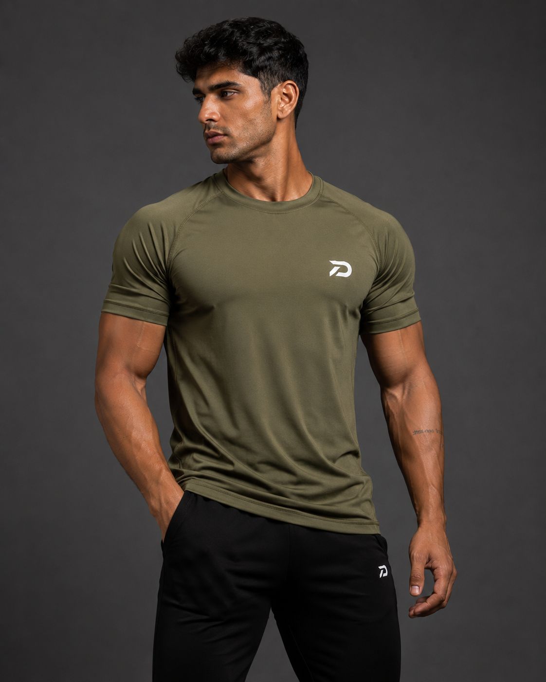 DRYFT PREMIUM PERFORMANCE TEE (Olive)