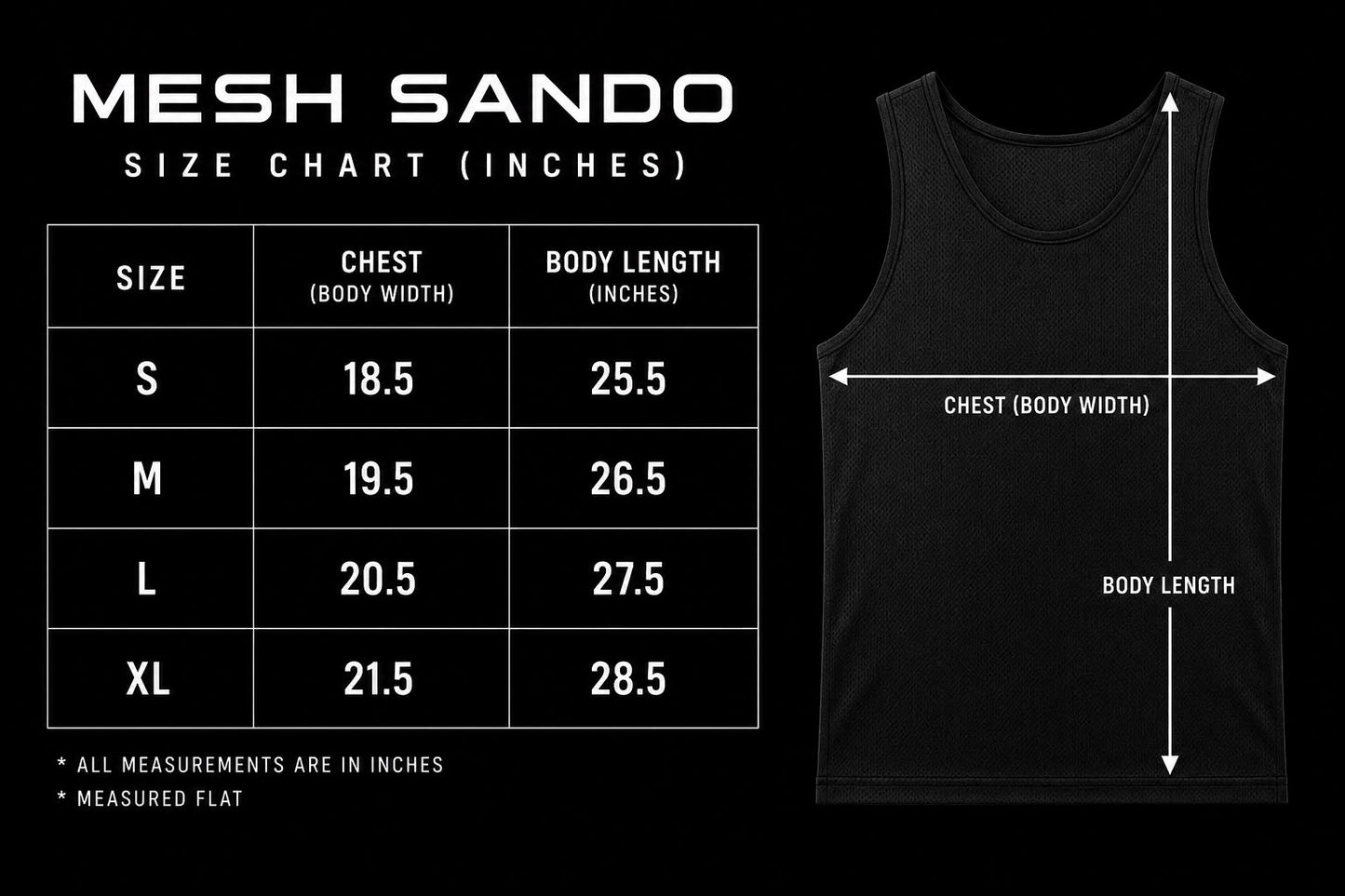 DRYFT MESH SANDO (Black)